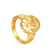 TOMEI Sri Puteri Collection Hibiscus Ring, Yellow Gold 916