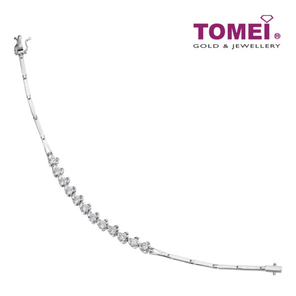 TOMEI 心心相印 Heart to Heart Diamond Bracelet White Gold 750