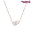 TOMEI Rouge Collection Nacre Simply Gourd Necklace, Rose Gold 750