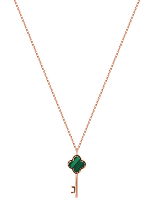 TOMEI Rouge Collection Key Necklace, Rose Gold 750