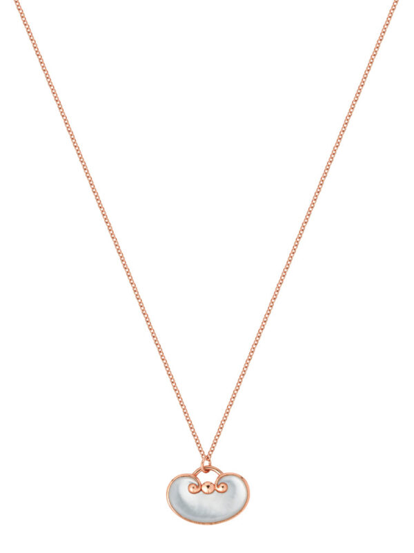 TOMEI Rouge Collection Lucky Lock Necklace, Rose Gold 750