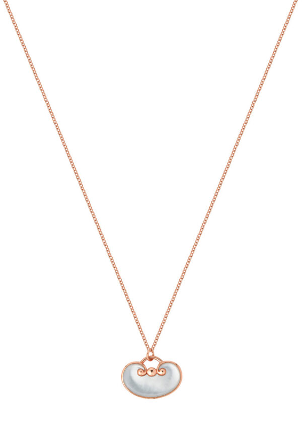 TOMEI Rouge Collection Lucky Lock Necklace, Rose Gold 750
