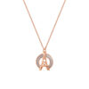 TOMEI Rouge Collection Love Tower Necklace, Rose Gold 750