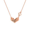 TOMEI Rouge Collection Only Love Necklace, Rose Gold 750
