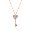 TOMEI Rouge Collection Key Necklace, Rose Gold 750