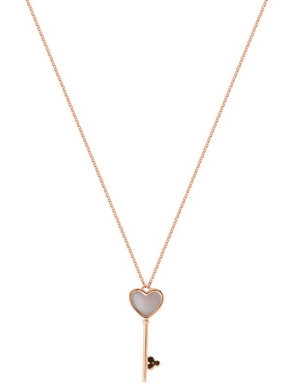 TOMEI Rouge Collection Key Necklace, Rose Gold 750