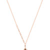 TOMEI Rouge Collection White Tail Necklace, Rose Gold 750