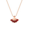 TOMEI Rouge Collection Red Tail Necklace, Rose Gold 750