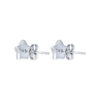 TOMEI Star Earrings, White Gold 585