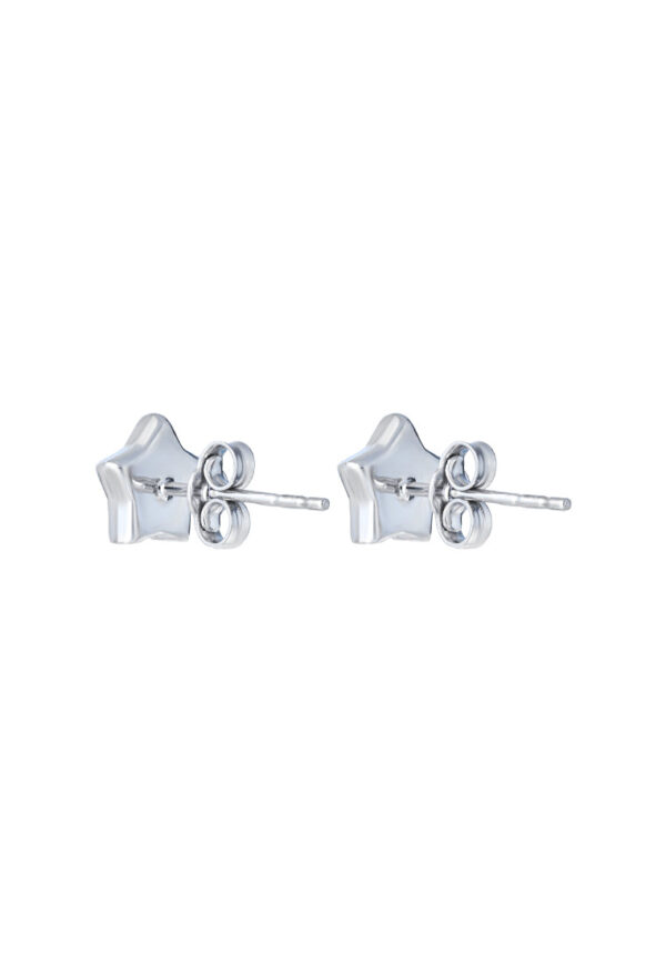 TOMEI Star Earrings, White Gold 585