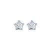 TOMEI Star Earrings, White Gold 585