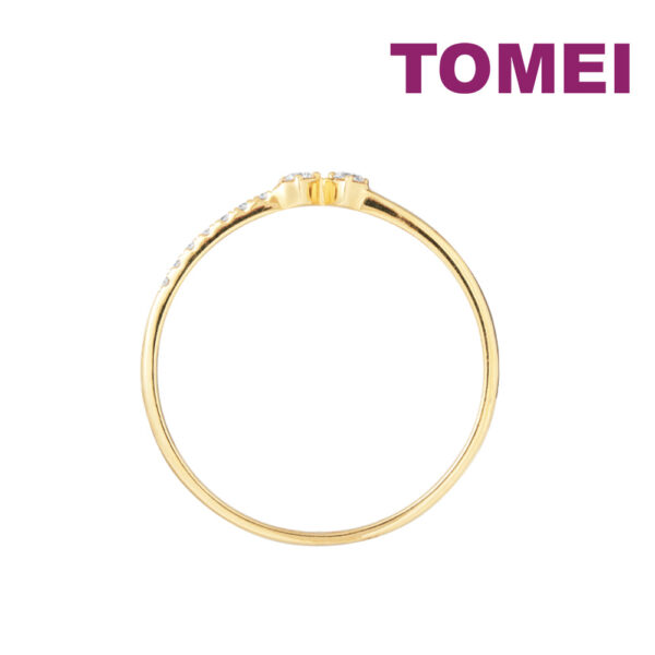 TOMEI [Online Exclusive] Minimalist Diamond Ring, White/Yellow Gold 750