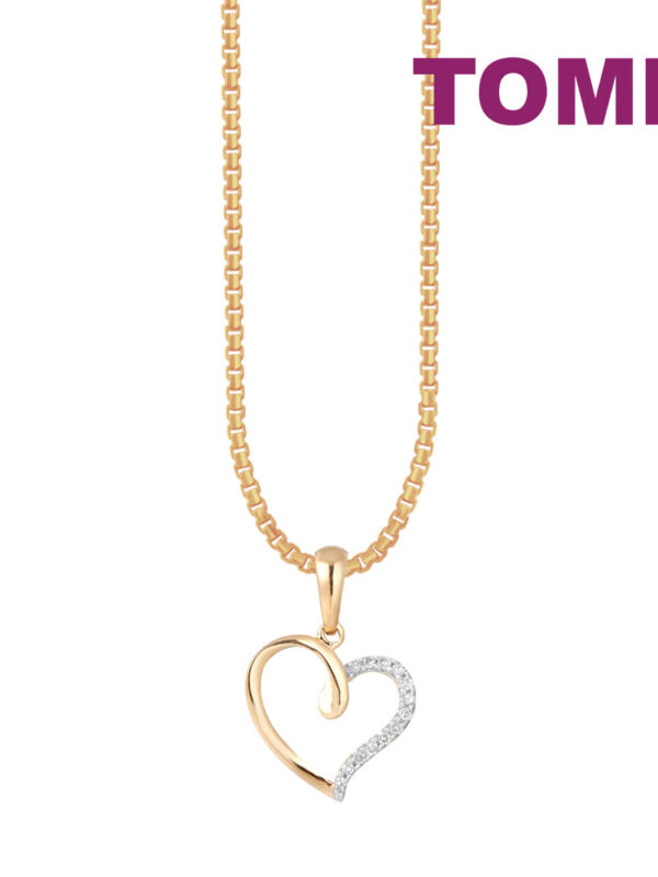 TOMEI Signature Love Pendant, Diamond Yellow Gold 750