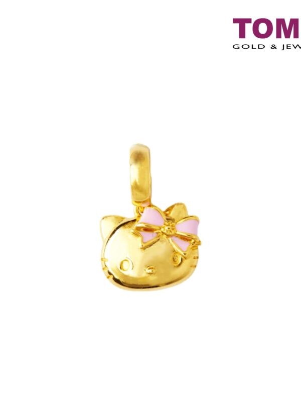 TOMEI x Hello Kitty with Pink Bow Charm, Yellow Gold 916 (HK-YG0579P-EC-2.17G)