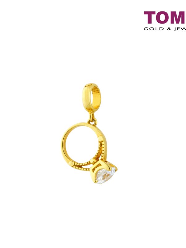 Tribute to Remarkable Women Diamond Ring Chomel Charm, Tomei Yellow Gold 916