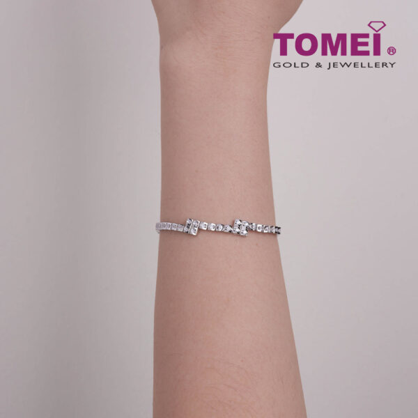 TOMEI Tower Collection, Diamond Bracelet White Gold 375