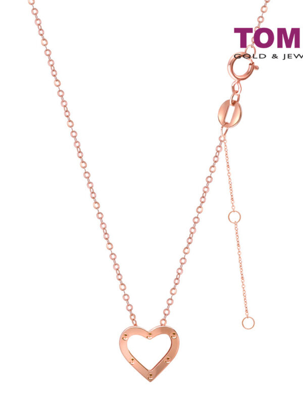 TOMEI Rouge Collection, Mini Heart Necklace Rose Gold 750