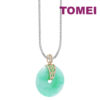 TOMEI The Soothing and Cool Jade Pendant, White/Yellow Gold 750