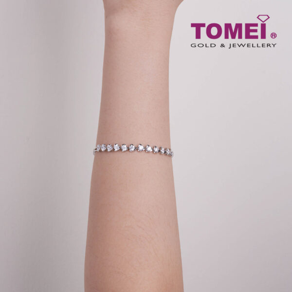 TOMEI 心心相印 Heart to Heart Diamond Bracelet White Gold 750
