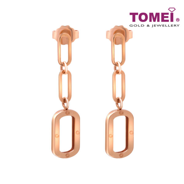 TOMEI Rouge Collection, Link Earrings Rose Gold 750