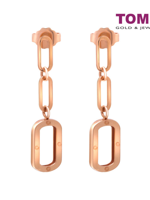 TOMEI Rouge Collection, Link Earrings Rose Gold 750