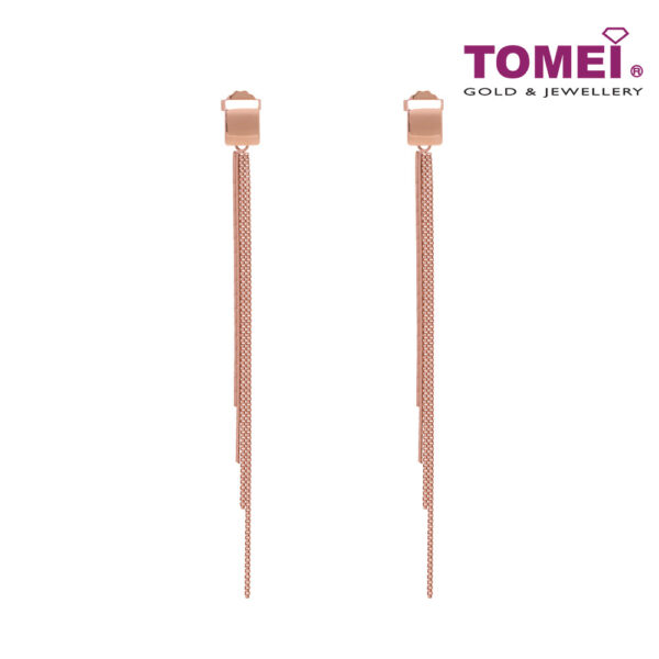 TOMEI Rouge Collection, Tassels Earrings Rose Gold 750
