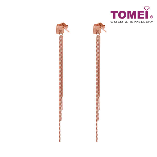 TOMEI Rouge Collection, Tassels Earrings Rose Gold 750