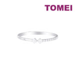 TOMEI [Online Exclusive] Minimalist Diamond Ring, White/Yellow Gold 750