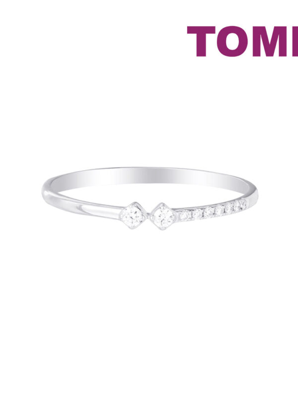 TOMEI [Online Exclusive] Minimalist Diamond Ring, White/Yellow Gold 750