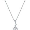 TOMEI Saxophones Diamond Pendant Set, White Gold 375