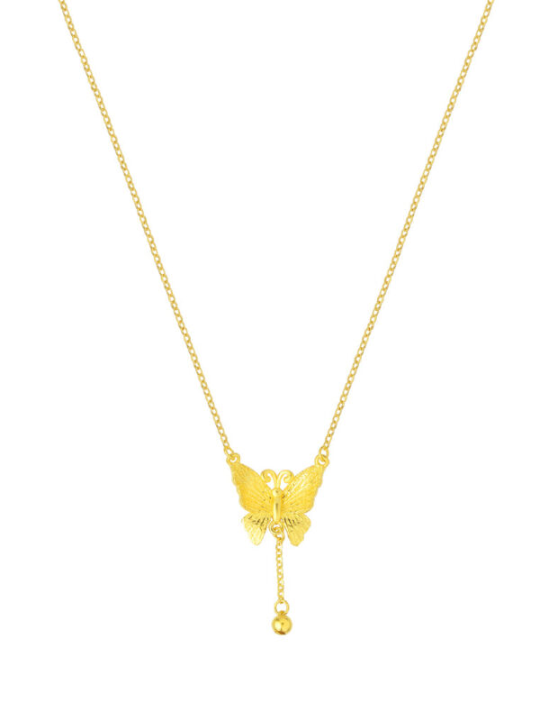TOMEI XIFU Majestic Butterfly Necklace, Yellow Gold 999