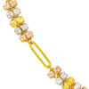 TOMEI Tri-Tone Cubic Bracelet, Yellow Gold 916