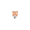 TOMEI Ribbon Love Charm, White+Rose Gold 585