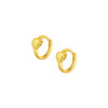 TOMEI [Online Exclusive] Heart Loop Earrings, Yellow Gold 916