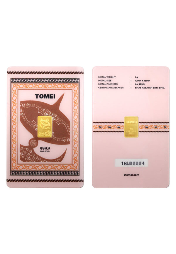TOMEI [Online Exclusive] Koleksi Wau Gold Bar | 1 Gram | Fine Gold 9999