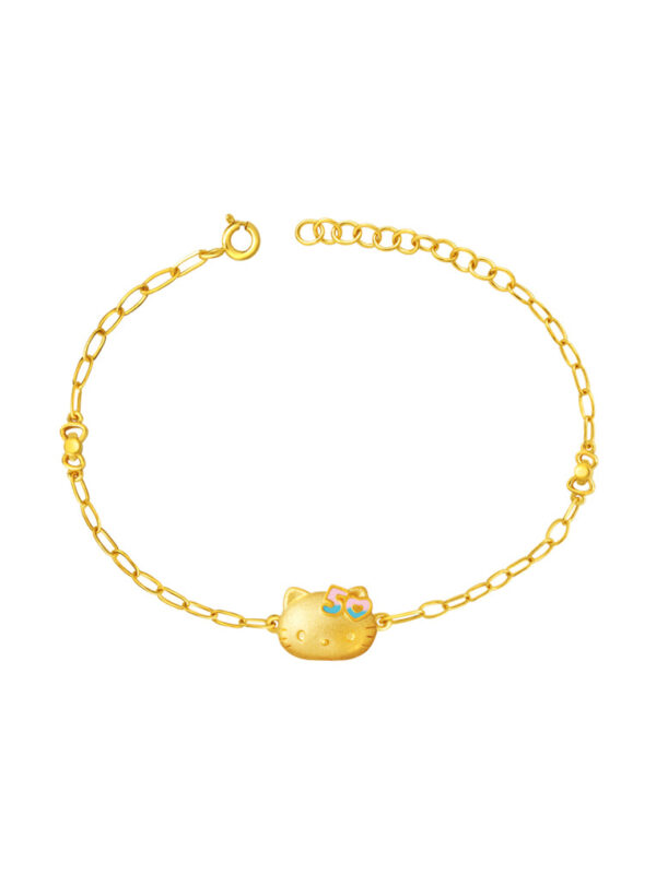 TOMEI X SANRIO Hello Kitty 50th Anniversary Bracelet, Yellow Gold 916