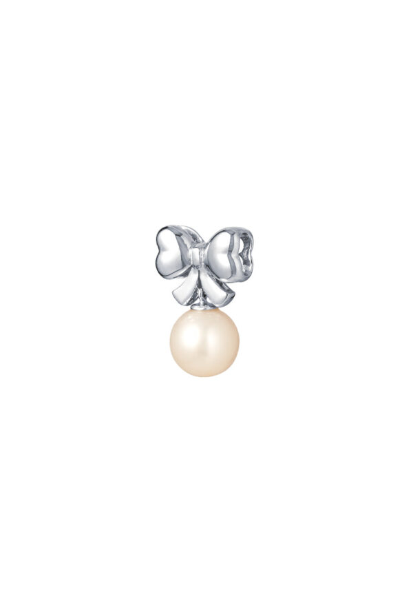 TOMEI [Online Exclusive] Pendant of Pearl-fect Ribbon I Silver