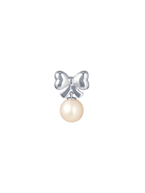 TOMEI [Online Exclusive] Pendant of Pearl-fect Ribbon I Silver