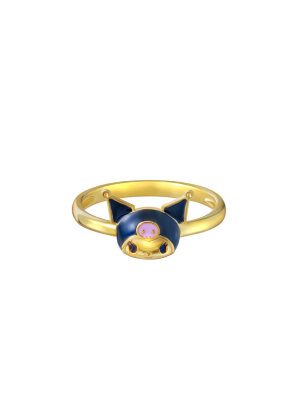 TOMEI X SANRIO Kuromi Ring, Yellow Gold 916