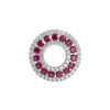 TOMEI Vibrant Ruby Pendant, White Gold 750
