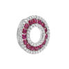 TOMEI Vibrant Ruby Pendant, White Gold 750