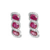 TOMEI Vibrant Ruby Earrings, White Gold 750