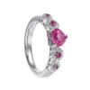 TOMEI Vibrant Ruby Ring, White Gold 750