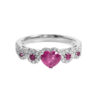TOMEI Vibrant Ruby Ring, White Gold 750