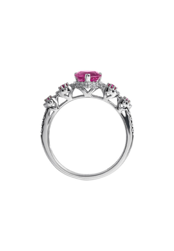 TOMEI Vibrant Ruby Ring, White Gold 750