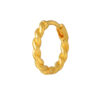 TOMEI Twisted Hoop Earrings, Yellow Gold 916