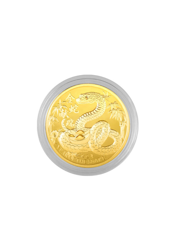 TOMEI 【金蛇献瑞压岁金】 Year Of The Snake Yasui Jin Gold Coin 10G, Yellow Gold 9999