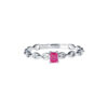 TOMEI Ruby Diamond Ring, White Gold 750