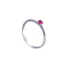 TOMEI Ruby Solitaire Ring, White Gold 750