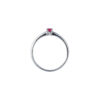 TOMEI Ruby Solitaire Ring, White Gold 750